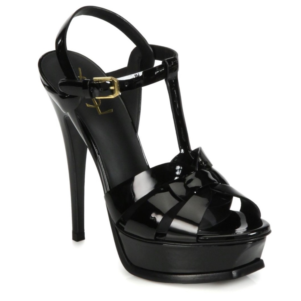 YSL 105mm Patent Leather Platform Heels